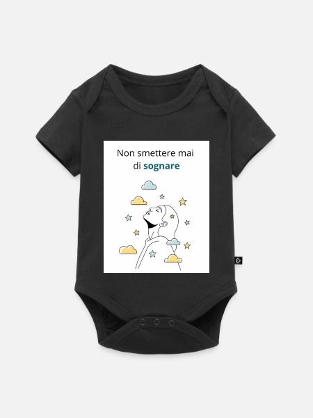 Höre nie auf zu träumen - Baby Premium Kurzarmbody - Schwarz