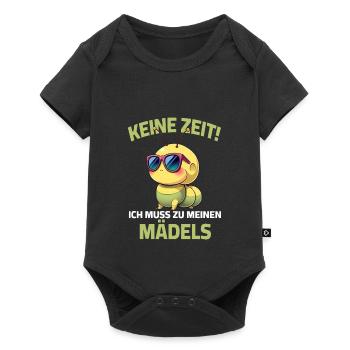 Garden Caterpillar Sayings Gardener Nursery - Baby Premium short-sleeve bodysuit - black - Front