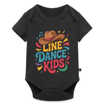 Line Dance Kids Motif - Baby Premium short-sleeve bodysuit - black - Front
