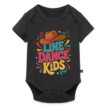 Danse en ligne Logo pour enfants - Body à manches courtes Premium Bébé - noir - Devant