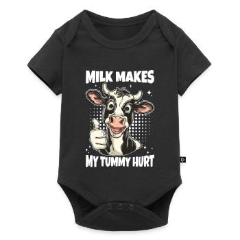 Dicton de vache intolérante au lactose - Body à manches courtes Premium Bébé - noir - Devant