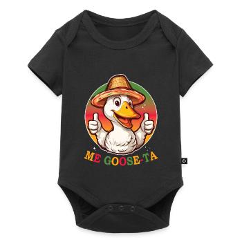 Me Goose Ta lustige Gans Mexiko - Baby Premium Kurzarmbody - Schwarz - Vorne