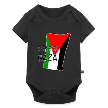 Free Gaza Flag Motif - Baby Premium short-sleeve bodysuit - black - Front