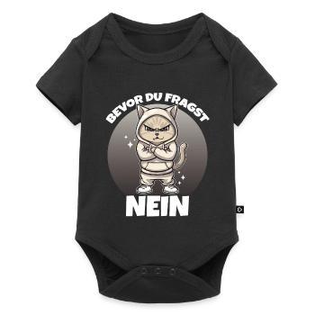 Avant que vous ne demandiez : Non - Body à manches courtes Premium Bébé - noir - Devant