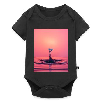 Liquid Abstract Splash - Baby Premium short-sleeve bodysuit - black - Front