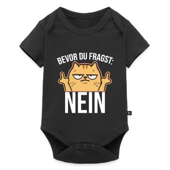 Chat du majeur - Body à manches courtes Premium Bébé - noir - Devant