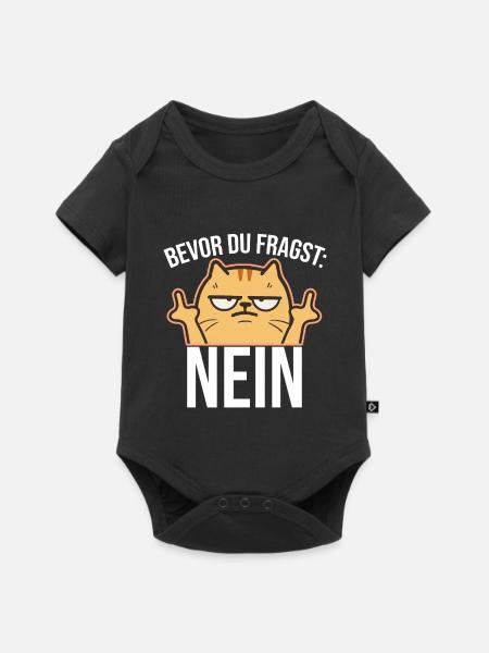 Mittelfinger Katze  - Baby Premium Kurzarmbody - Schwarz