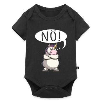 Licorne Nope potelée - Body à manches courtes Premium Bébé - noir - Devant
