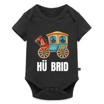 Hü Brid - Drôle de voiture hybride - Cheval - Body à manches courtes Premium Bébé - noir - Devant