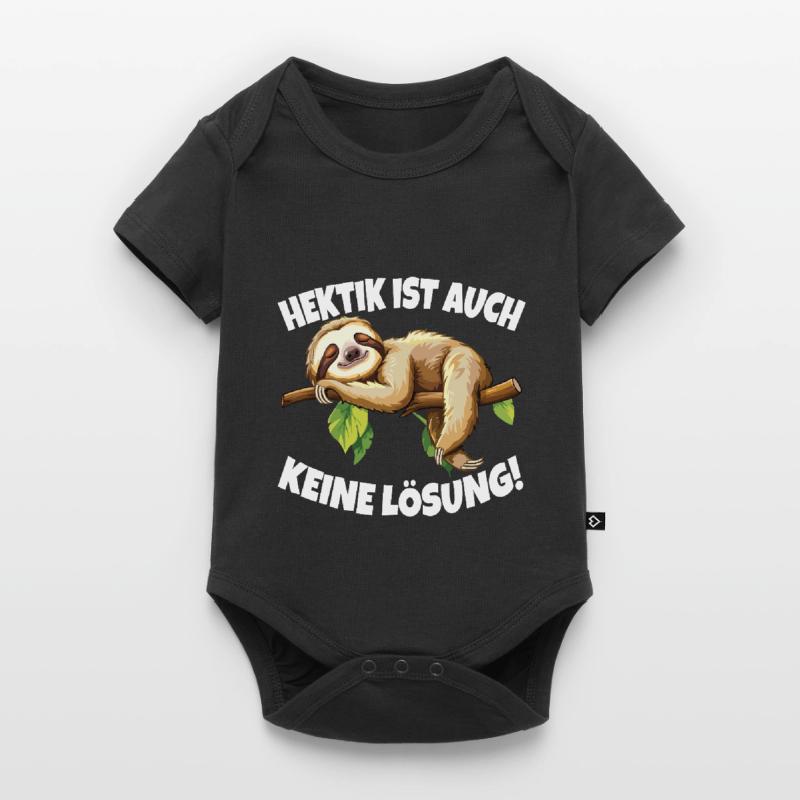 Hectic is also not a solution Sloth Baby Premium short-sleeve bodysuit