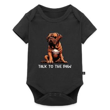 Parlez à la patte du grand danois de Bordeaux - Body à manches courtes Premium Bébé - noir - Devant
