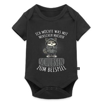 People Pushing Funny Saying - Baby Premium short-sleeve bodysuit - black - Front
