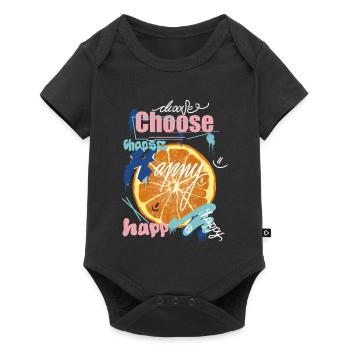 Orange Joy Collage - Baby Premium short-sleeve bodysuit - black - Front