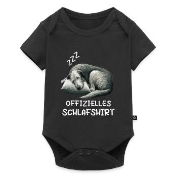 Chemise de nuit officielle Irish Wolfhound - Body à manches courtes Premium Bébé - noir - Devant