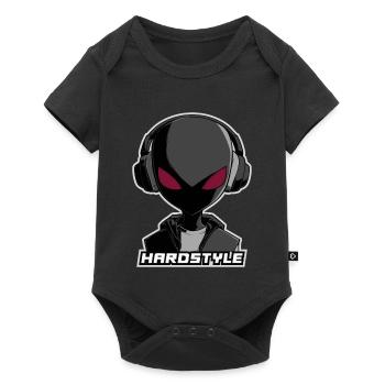 Hardstyle Alien – Conception musicale au casque - Body à manches courtes Premium Bébé - noir - Devant