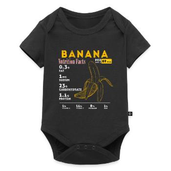 Banana Lover, Banana nutrition facts, Vegetarian - Baby Premium short-sleeve bodysuit - black - Front