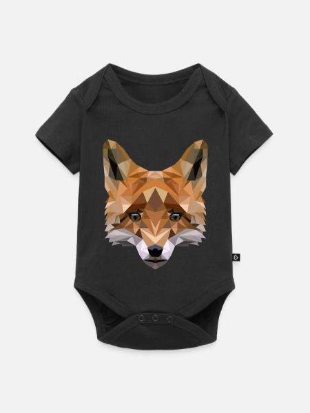 Polygon Fuchs - Baby Premium Kurzarmbody - Schwarz