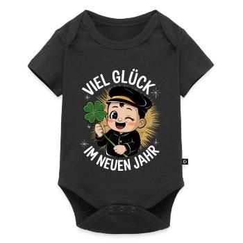 Lucky New Year Chimney Sweep Shamrock New Year's Eve - Baby Premium short-sleeve bodysuit - black - Front