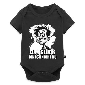 Caricature with "Fortunately..." quote - Baby Premium short-sleeve bodysuit - black - Front