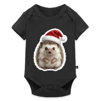 Hedgehog with soft cap - Baby Premium short-sleeve bodysuit - black - Front