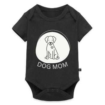 Dog Mom Line Art Minimalist Design - Baby Premium short-sleeve bodysuit - black - Front