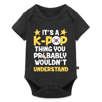C’est un truc de K-pop que tu ne comprendrais pas graphiquement - Body à manches courtes Premium Bébé - noir - Devant