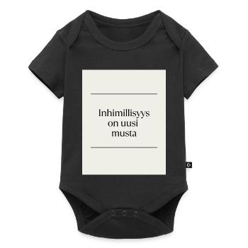Inhimillisys is the new black - Baby Premium short-sleeve bodysuit - black - Front