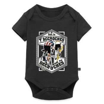 Hooks oder Stalls Cycling - Baby Premium Kurzarmbody - Schwarz - Vorne