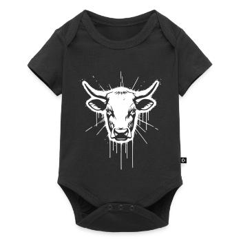 Bull Head Bull Graffiti Vector - Baby Premium short-sleeve bodysuit - black - Front