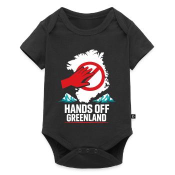 Hände Weg Grönland Lustiges Geschenk - Baby Premium Kurzarmbody - Schwarz - Vorne