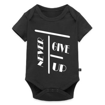 Never get up / Nie Schenk / Spruch / Statement - Baby Premium short-sleeve bodysuit - black - Front