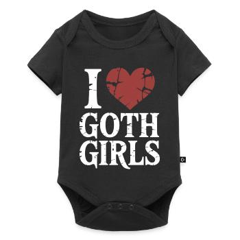 J’aime les filles gothiques - Body à manches courtes Premium Bébé - noir - Devant