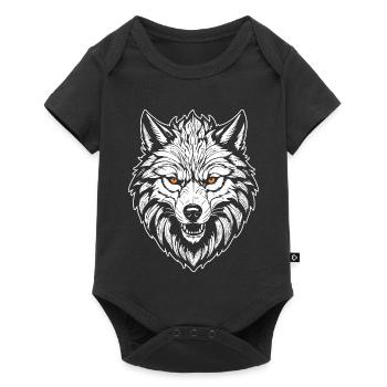 Loup - Body à manches courtes Premium Bébé - noir - Devant