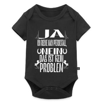 Yes I smell like a horse stable, no that's not a horse stable - Baby Premium short-sleeve bodysuit - black - Front