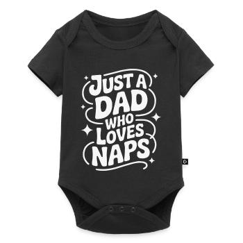 Just a Dad Who Loves Naps - Baby Premium short-sleeve bodysuit - black - Front