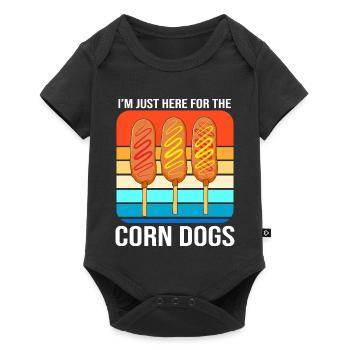 Corn dog - Baby Premium short-sleeve bodysuit - black - Front