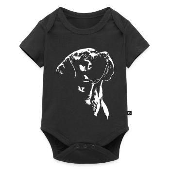 Silhouette de chien Boerboel Wilsigns - Body à manches courtes Premium Bébé - noir - Devant