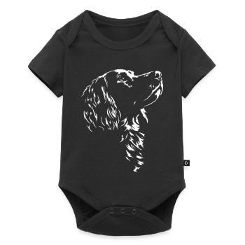 German Quail Dog Silhouette Hunting Dog Wilsigns - Baby Premium short-sleeve bodysuit - black - Front