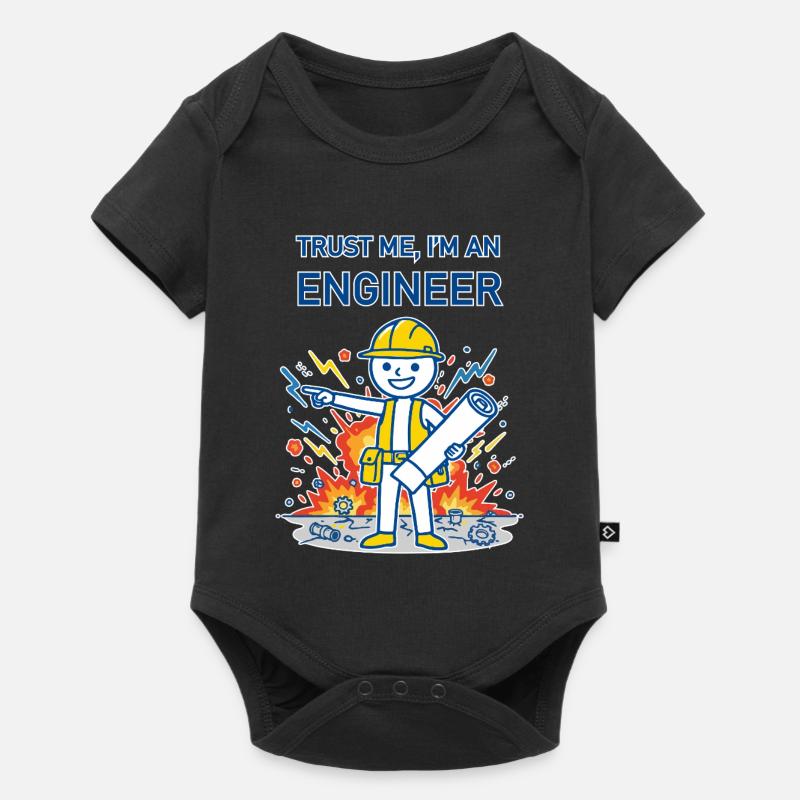 Trust Me, I'm an Engineer - for dark background - Baby Premium short-sleeve bodysuit - black