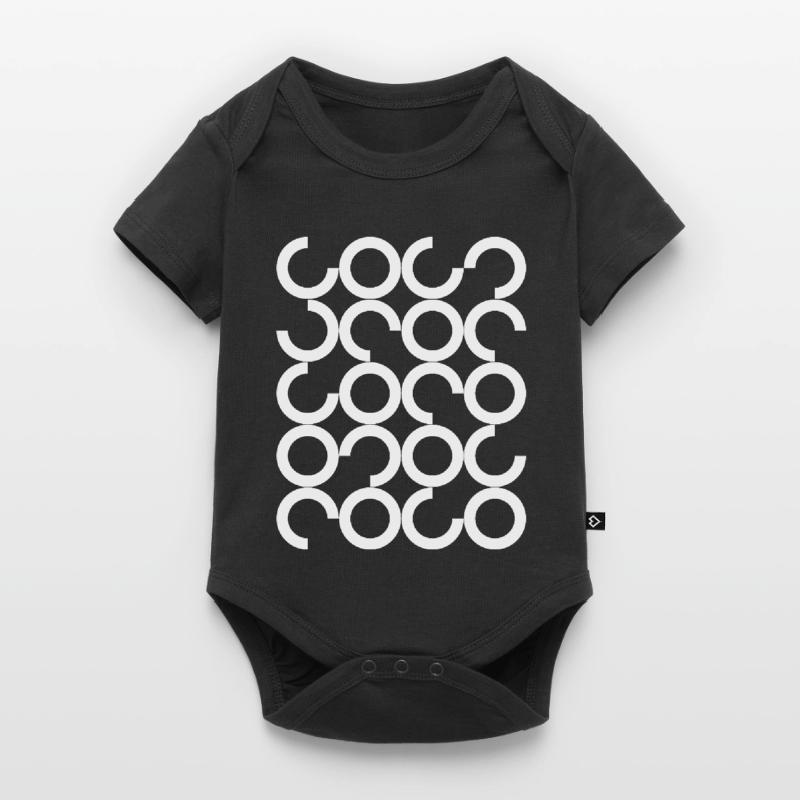 Interlocking Circle Chain Pattern Baby Premium short-sleeve bodysuit