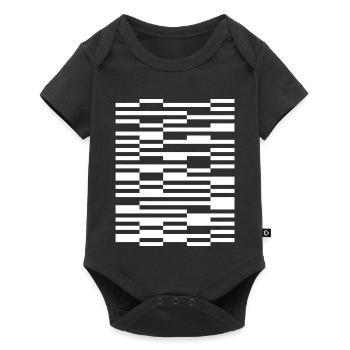 T-shirt design de motifs de lignes géométriques - Body à manches courtes Premium Bébé - noir - Devant