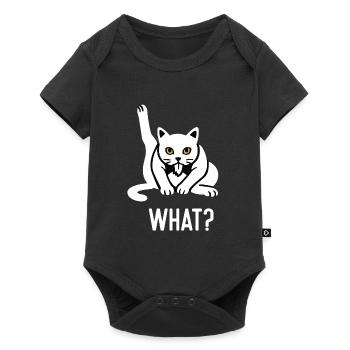 What Funny Cat Cats Cat Lover Kitten - Baby Premium short-sleeve bodysuit - black - Front