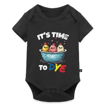 Œufs de Pâques Teinture des œufs de Pâques - Body à manches courtes Premium Bébé - noir - Devant