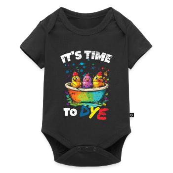 Couleurs drôles de teinture d’œufs pour artistes de Pâques - Body à manches courtes Premium Bébé - noir - Devant