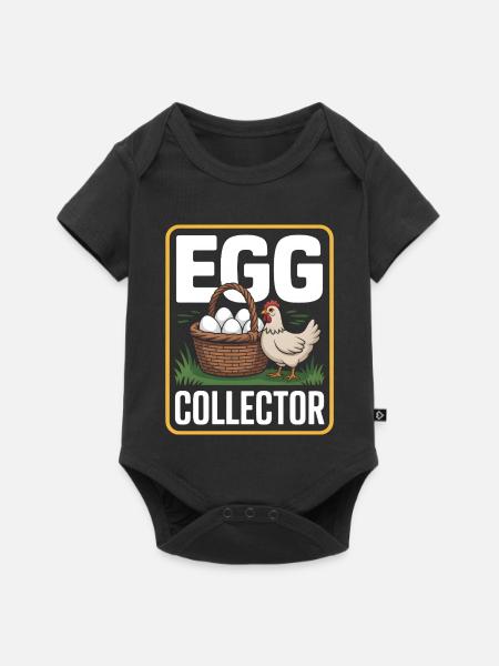 Eggs Collector Hühnerhalter Huhn - Baby Premium Kurzarmbody - Schwarz