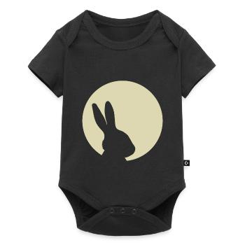 Bunny Moon Rabbit Bunny Easter - Baby Premium short-sleeve bodysuit - black - Front