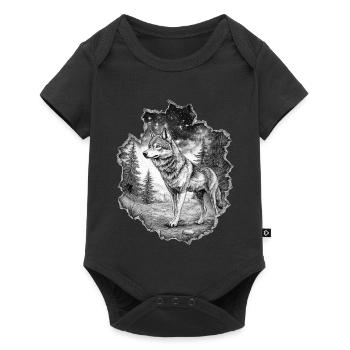 Loup - Body à manches courtes Premium Bébé - noir - Devant