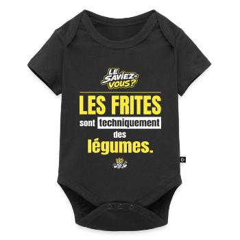 Les frites sont techniquement des légumes - Body à manches courtes Premium Bébé - noir - Devant