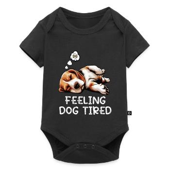Feeling Dog Tired Beagle Beagle Owner Beagle Dog - Baby Premium short-sleeve bodysuit - black - Front