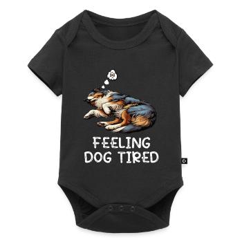Se sentir fatigué par le chien Berger australien Aussiehalter - Body à manches courtes Premium Bébé - noir - Devant